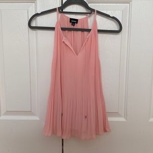 Nine West pleated pink tank top